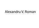 Alexandru V Roman